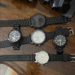 Fossil Black and Silver Watch Collection
